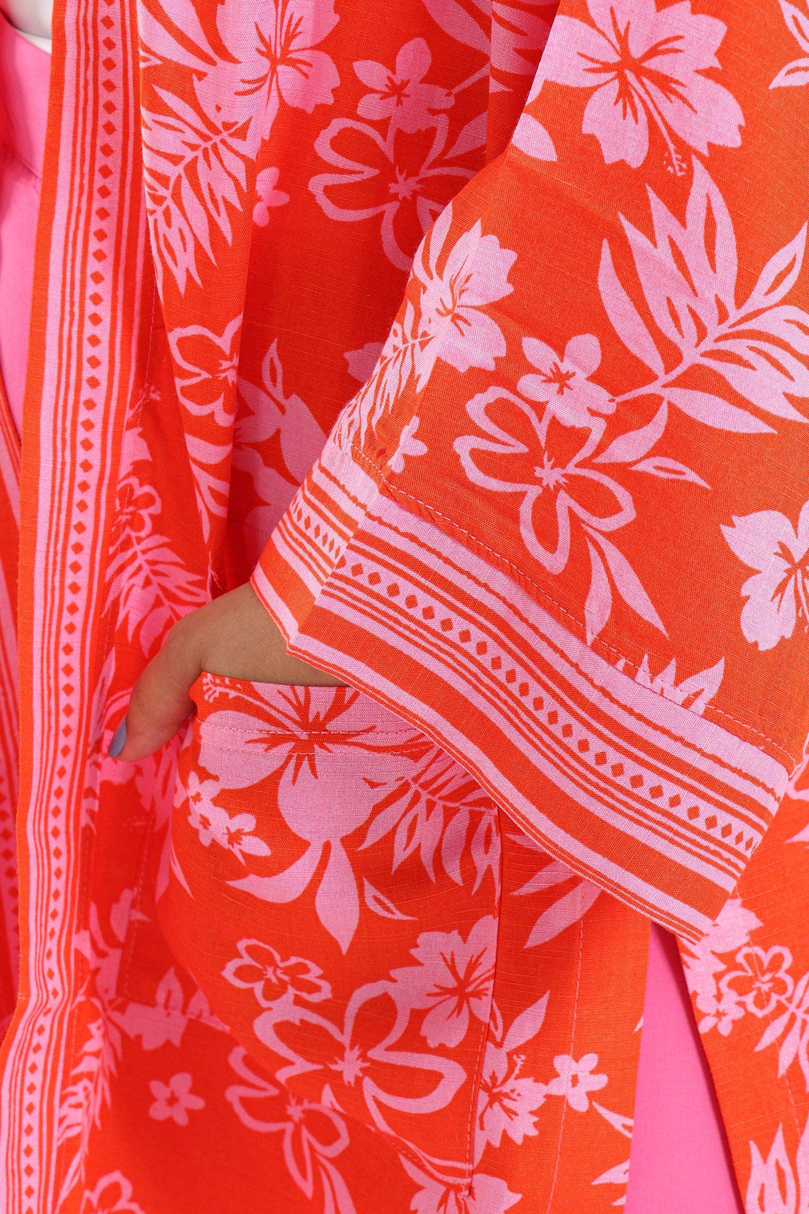 Pink & Orange Kimono - Carina - كارينا