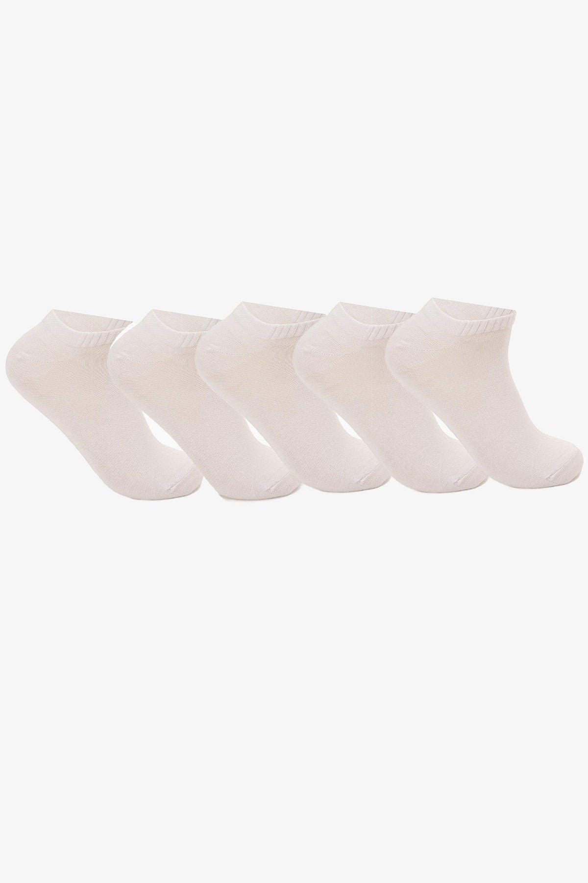 Plain Ankle Socks - 5 Pairs - Carina - كارينا