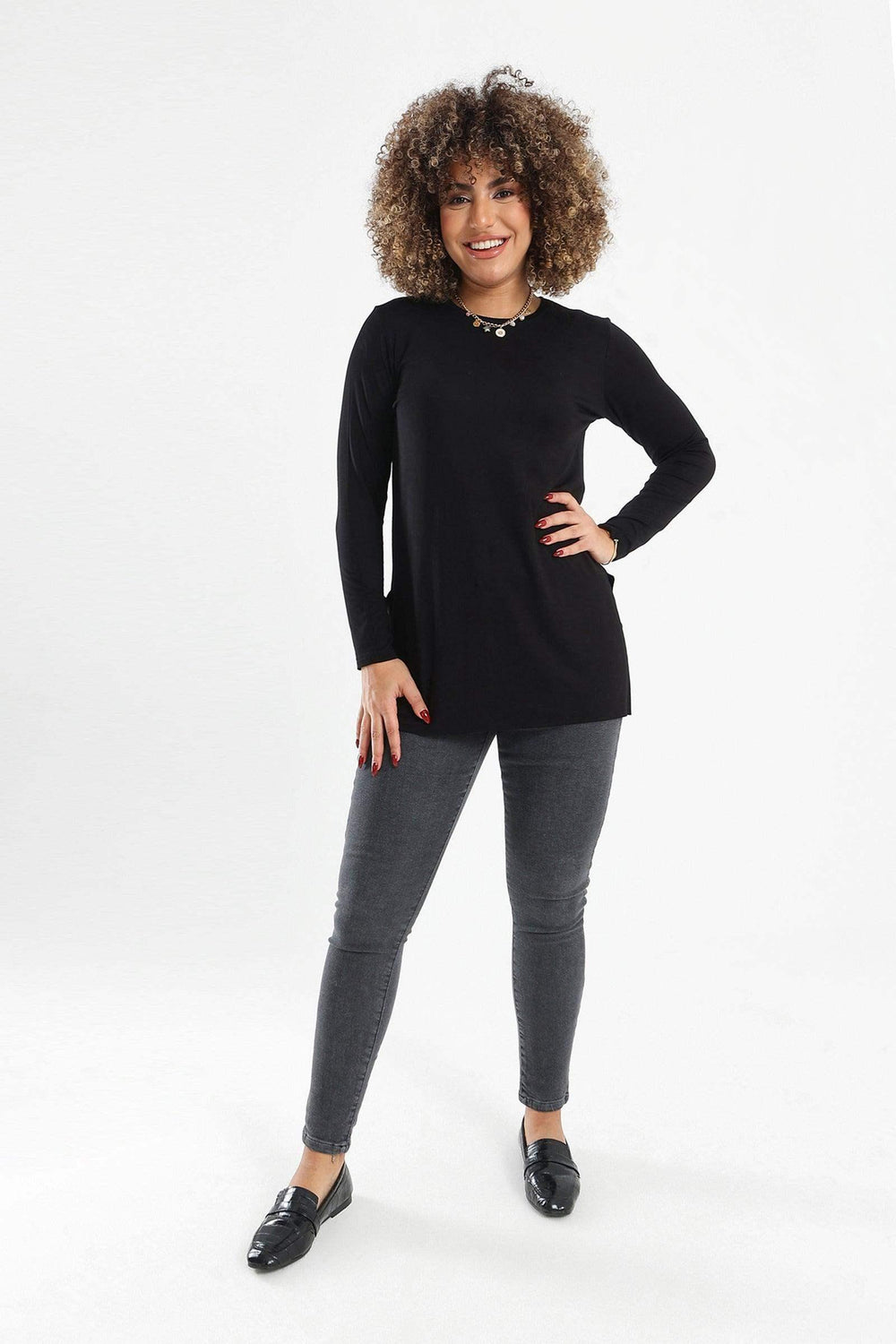 Plain Long Sleeves T-Shirt - Carina - كارينا