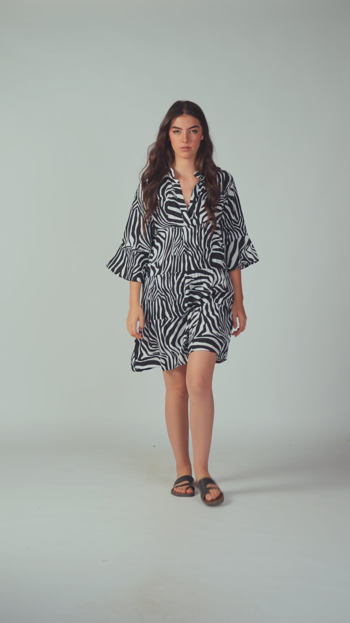 Zebra Print Short Nightgown