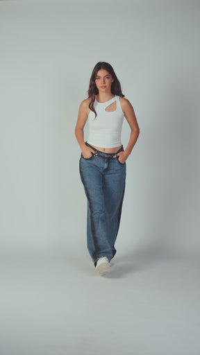 Front Cut Out Sleeveless Top