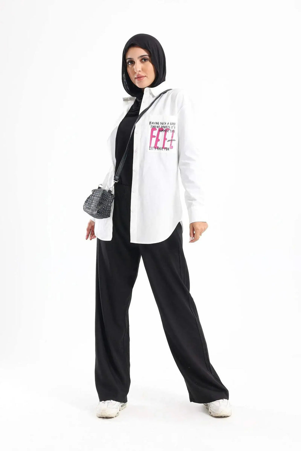 Printed Chest Pocket Shirt - Carina - كارينا