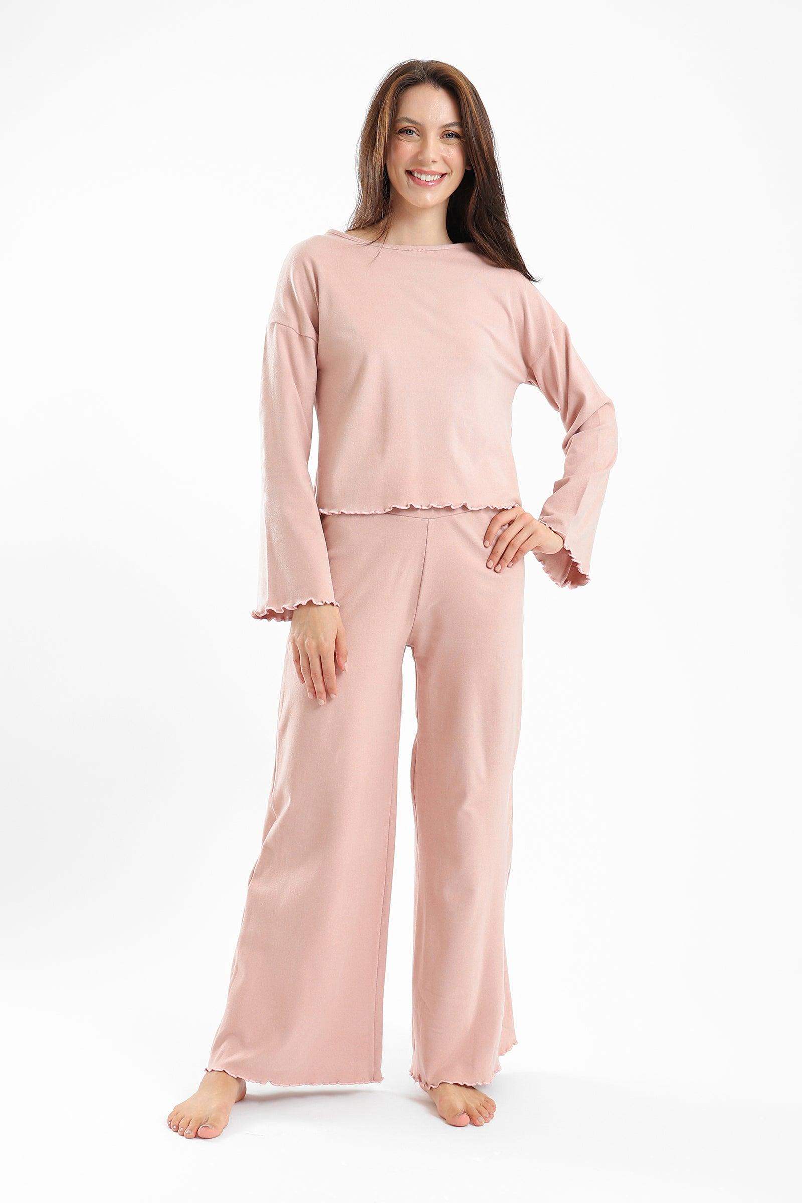 Pyjama Set with Frilled Hem - Carina - كارينا