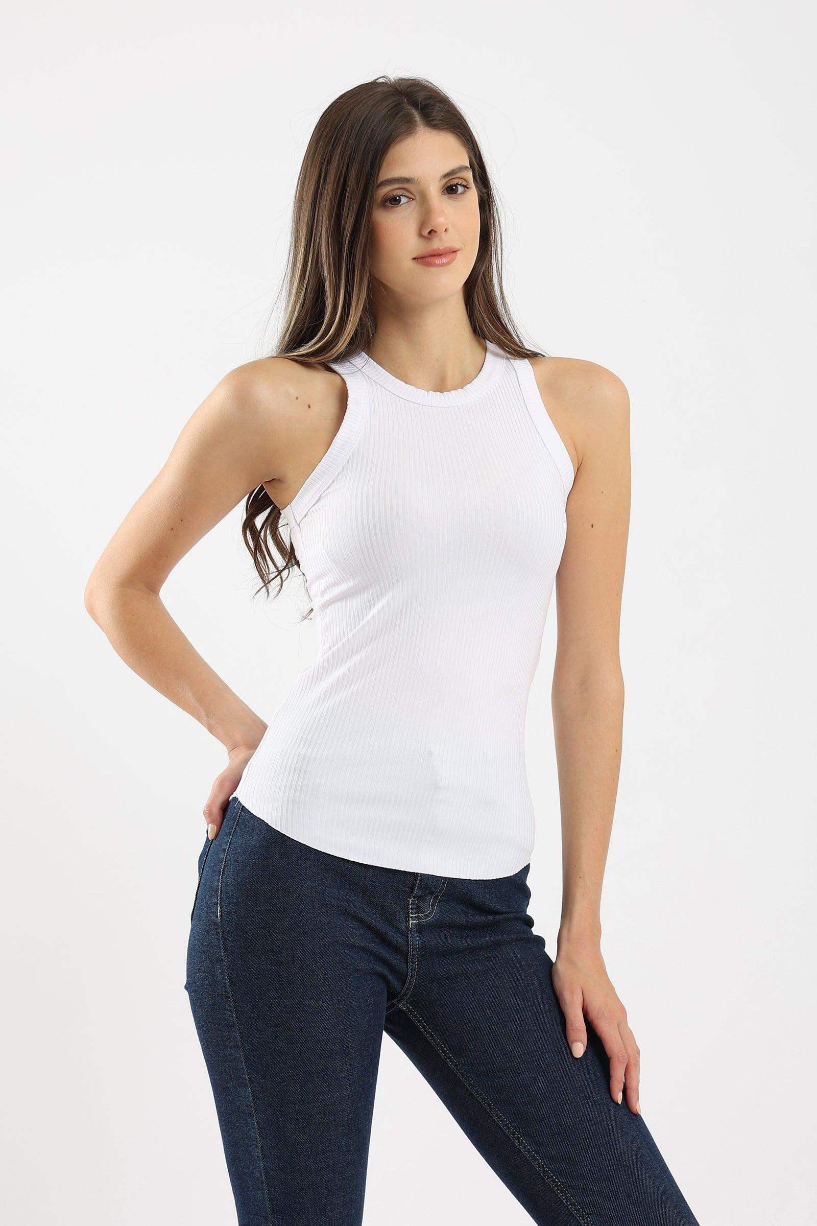 Racer Back Ribbed Top - Carina - كارينا