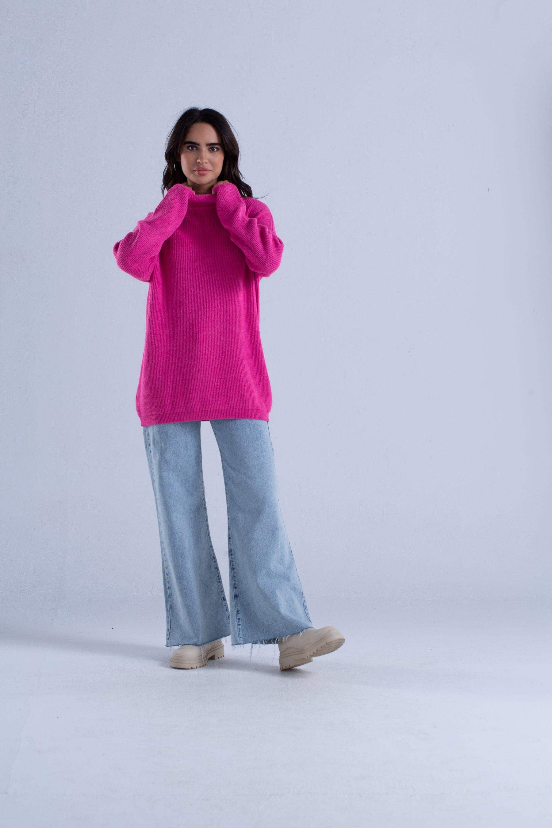 Ribbed Oversized Pullover - Carina - كارينا