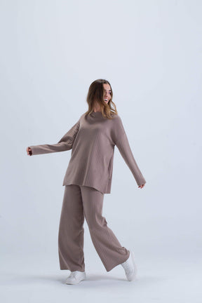 Ribbed Relaxed Fit Loungewear Set - Carina - كارينا