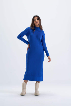 Ribbed Wool Midi Dress