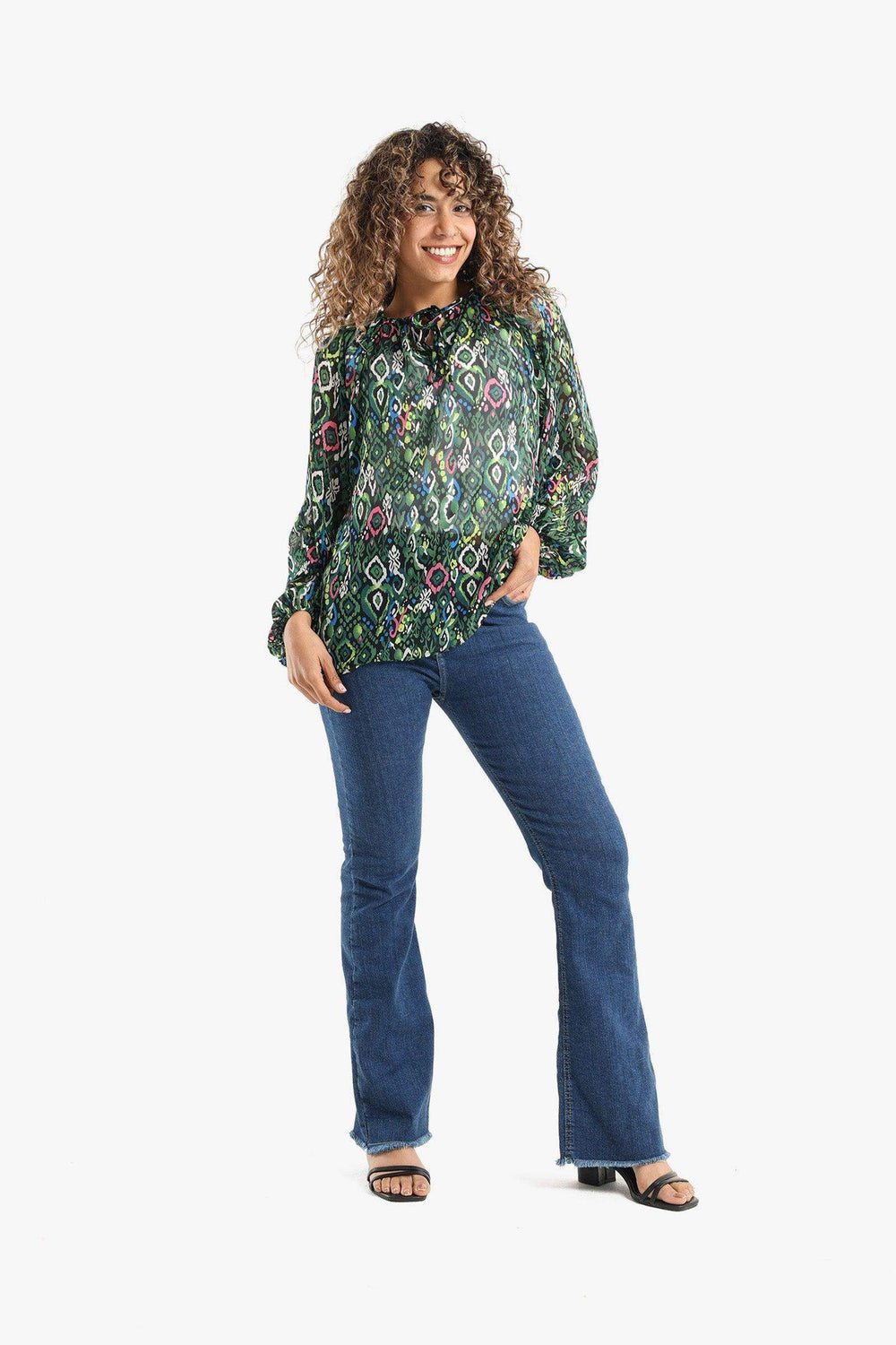 Round Neck Drawstring Blouse - Carina - كارينا