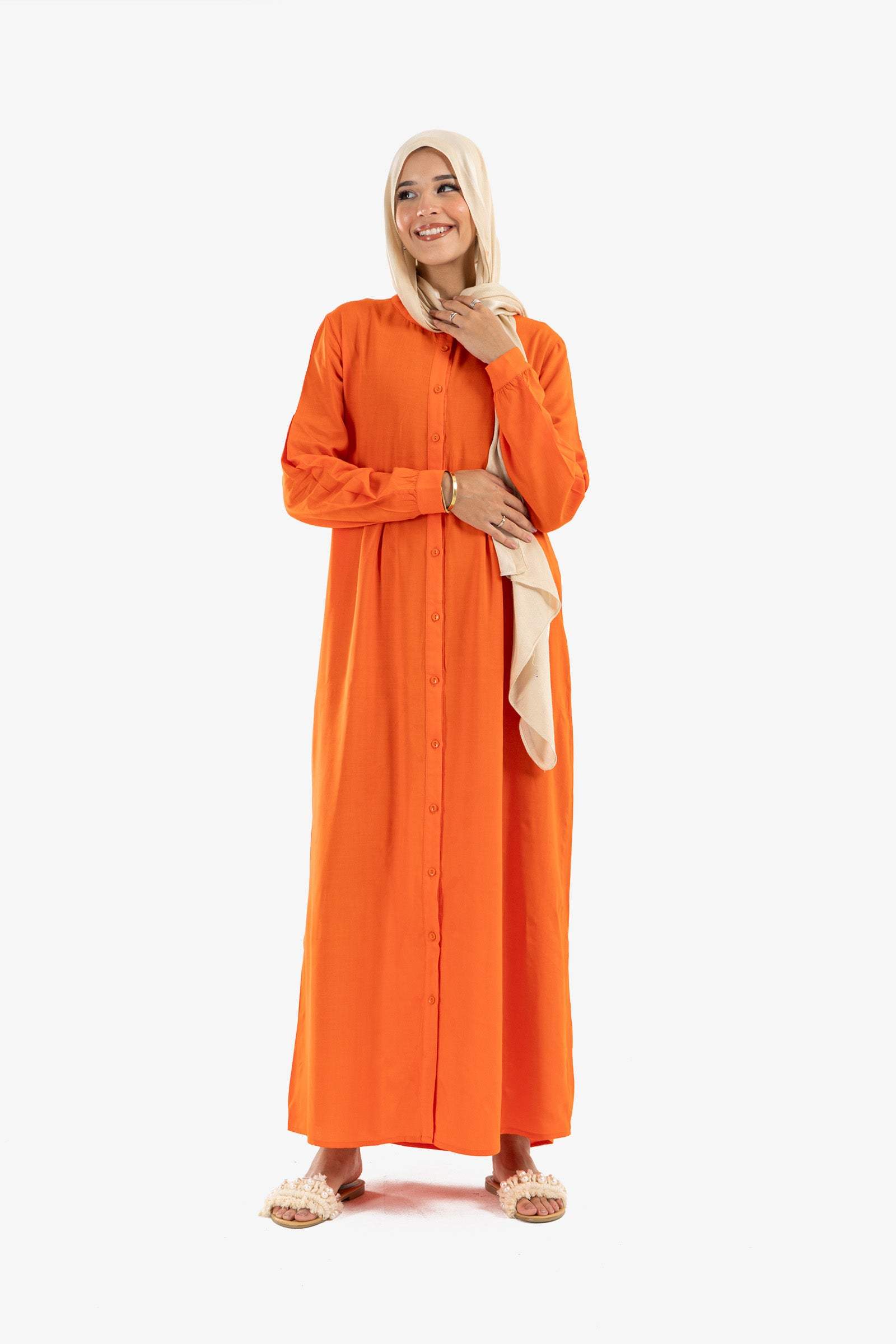 Round Neck Shirt Dress - Carina - كارينا