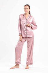 Satin Long Sleeves Pyjama Set - Carina - كارينا