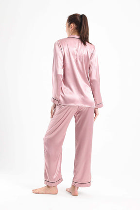 Satin Long Sleeves Pyjama Set - Carina - كارينا