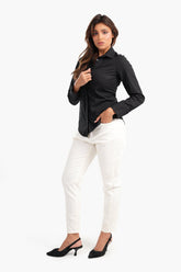 Shirt with Full Hidden Placket - Carina - كارينا