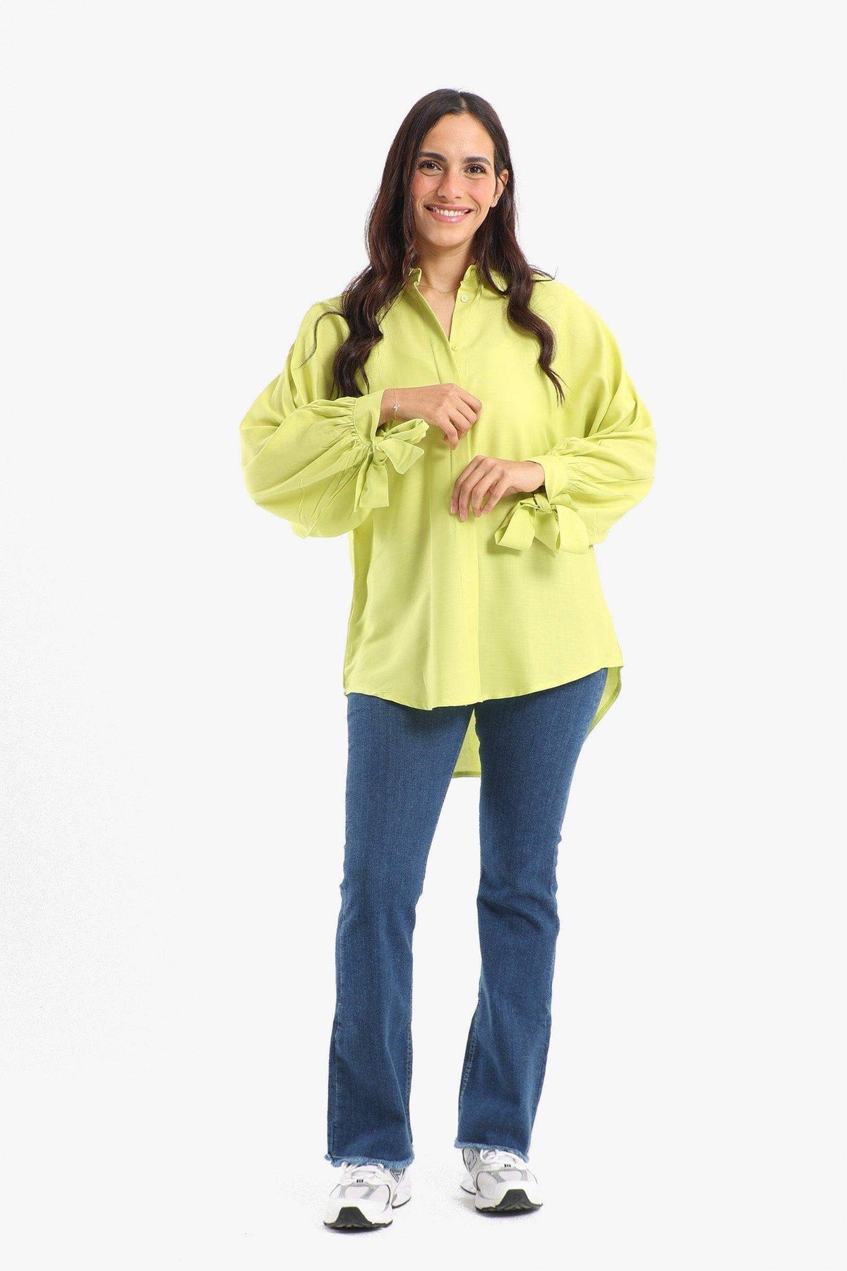 Shirt with Self Tie Cuffs - Carina - كارينا