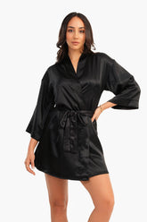 Short Satin Robe - Carina - كارينا