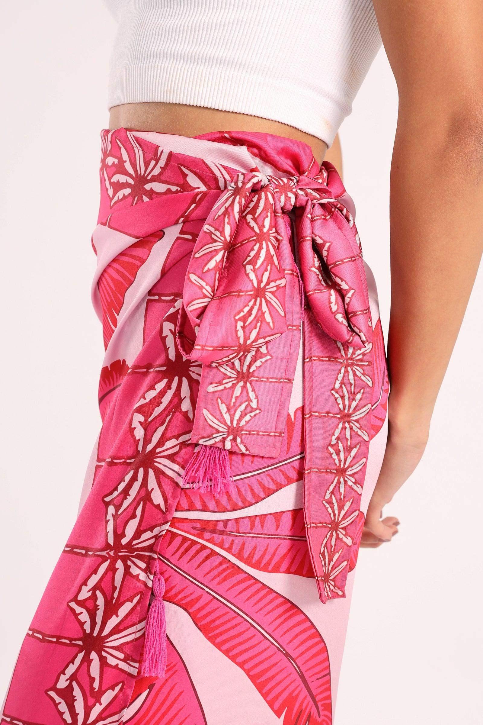 Side Tie Knot Beach Skirt - Carina - كارينا