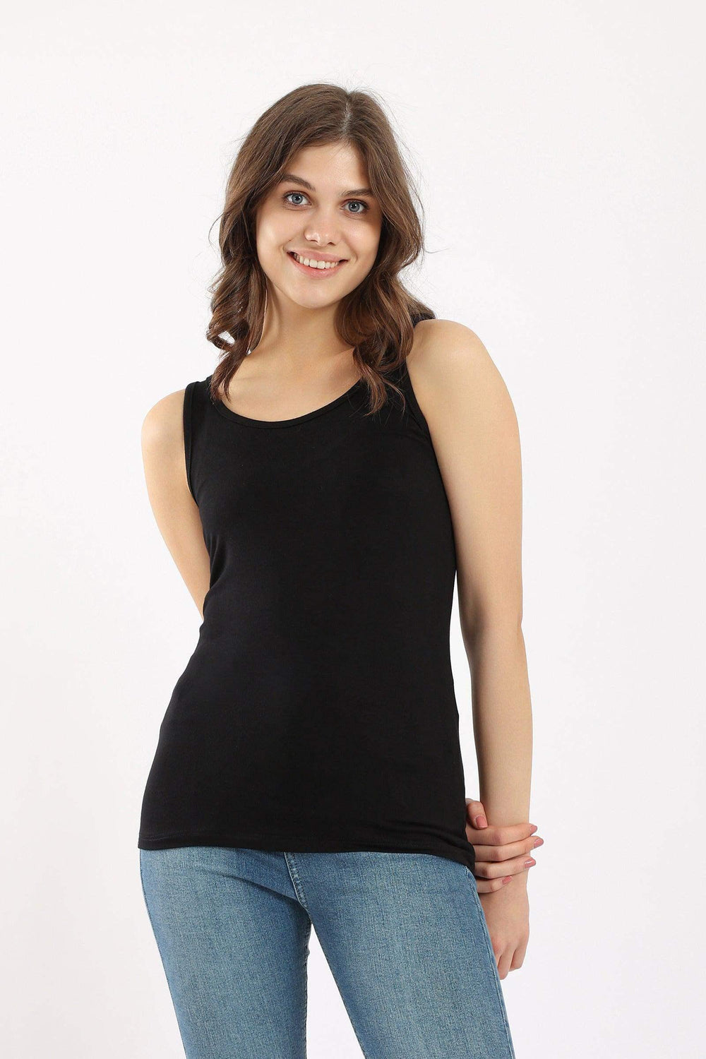 Sleeveless Viscose Tank Top - Carina - كارينا