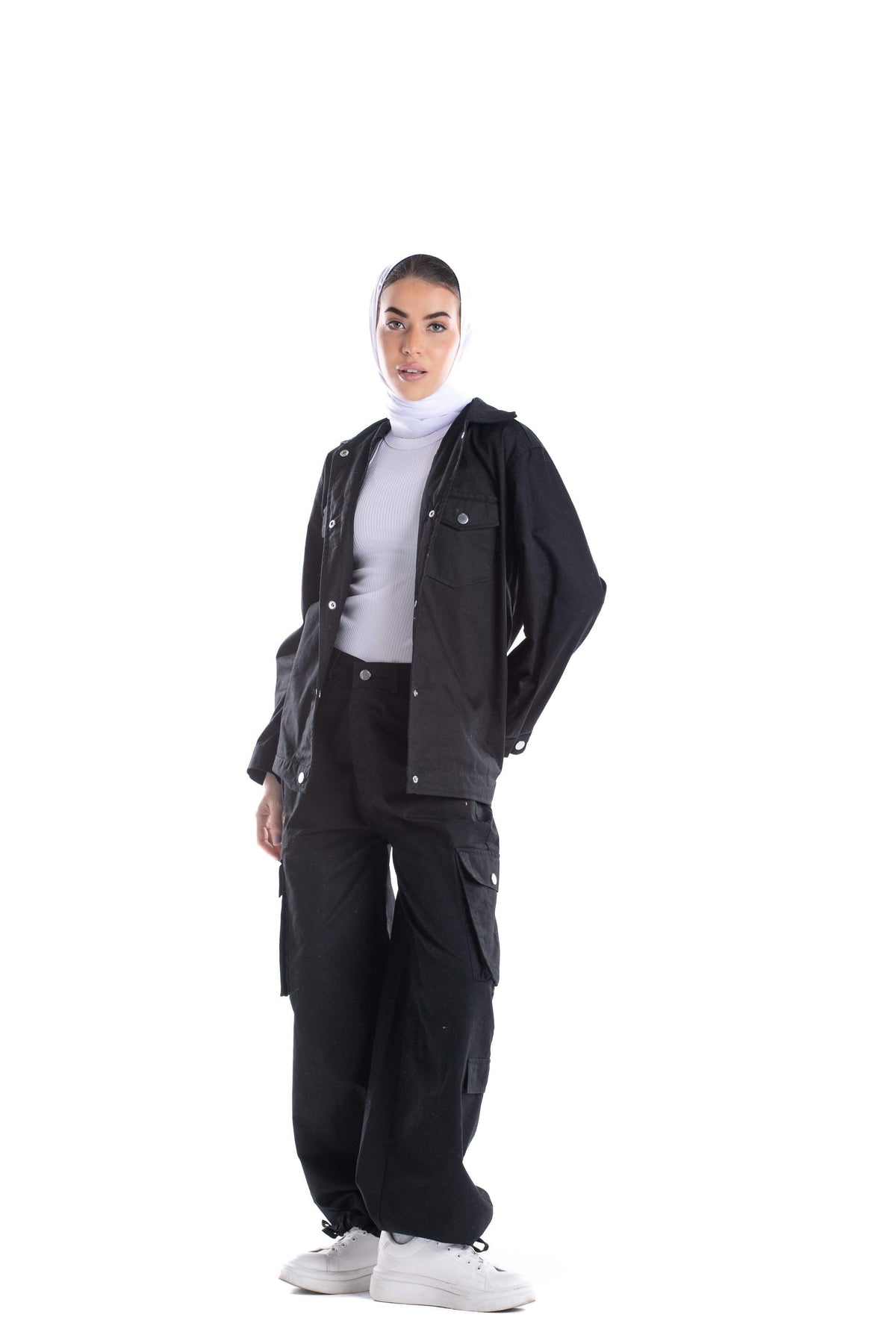 Snap Closure Lounge Jacket - Carina - كارينا