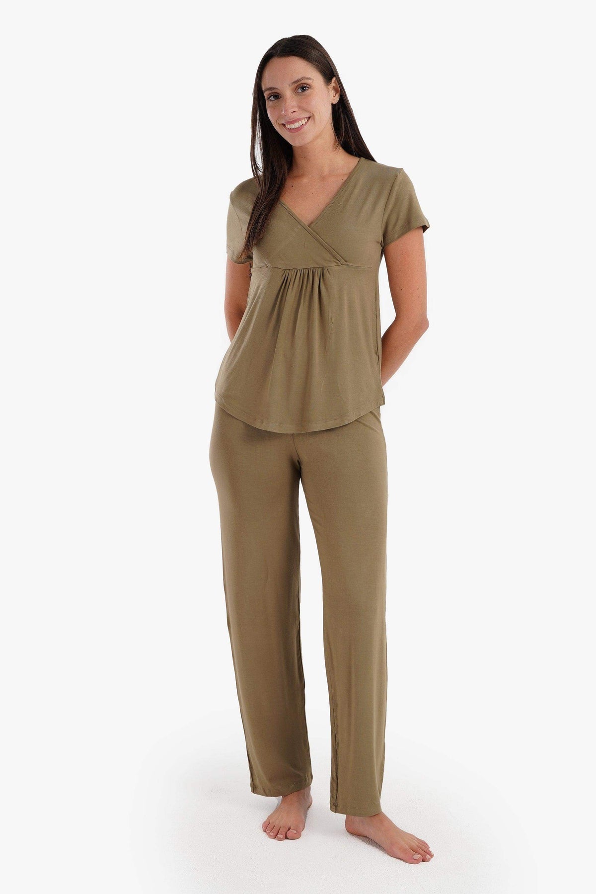 Solid Pattern Pyjama Set - Carina - كارينا