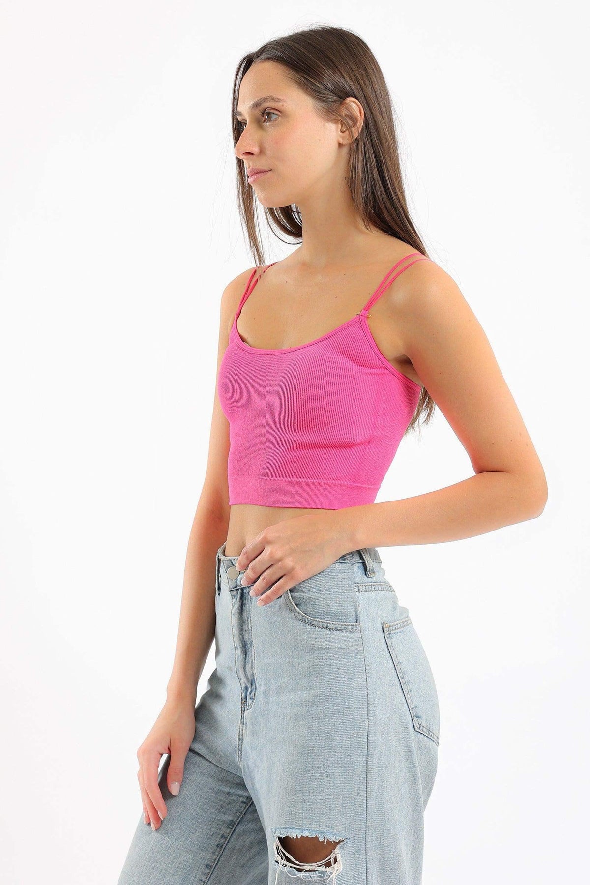 Spaghetti Straps Cropped Top - Carina - كارينا