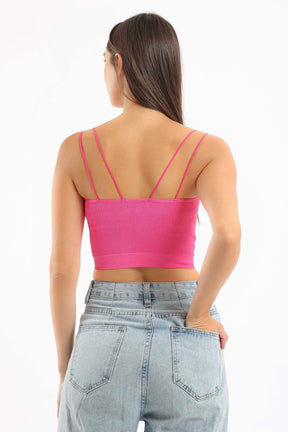 Spaghetti Straps Cropped Top - Carina - كارينا