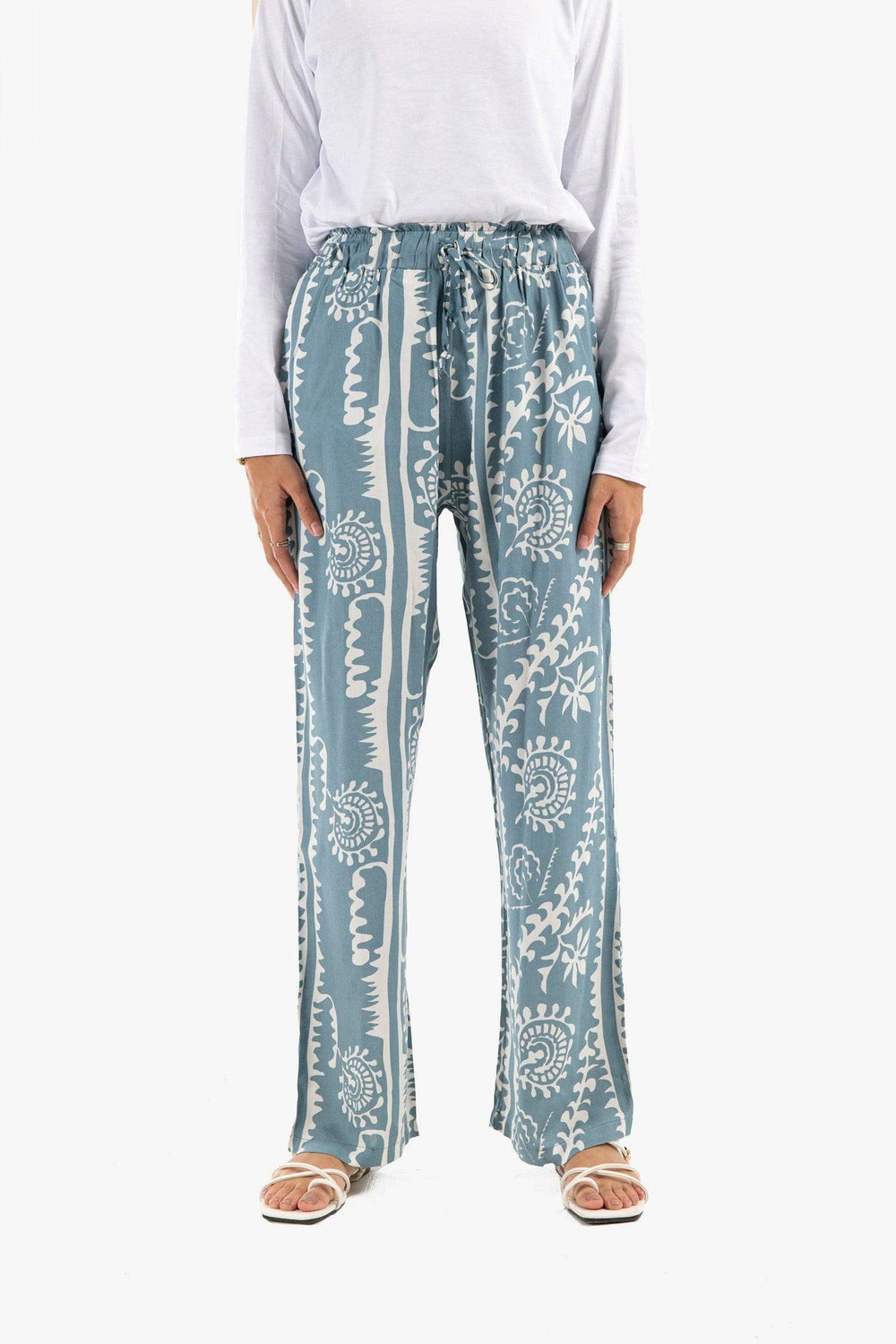Straight Cut Printed Lounge Pants - Carina - كارينا