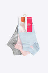Striped Colored Socks - 3 Pairs - Carina - كارينا