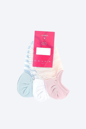 Striped Low Cut Socks - 3 Pairs - Carina - كارينا