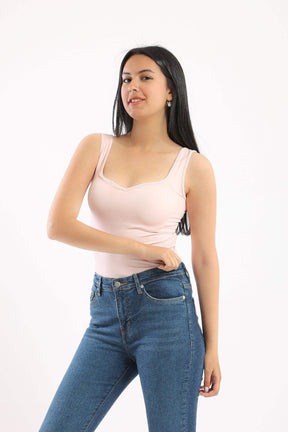Sweetheart Neck Sleeveless Top - Carina - كارينا