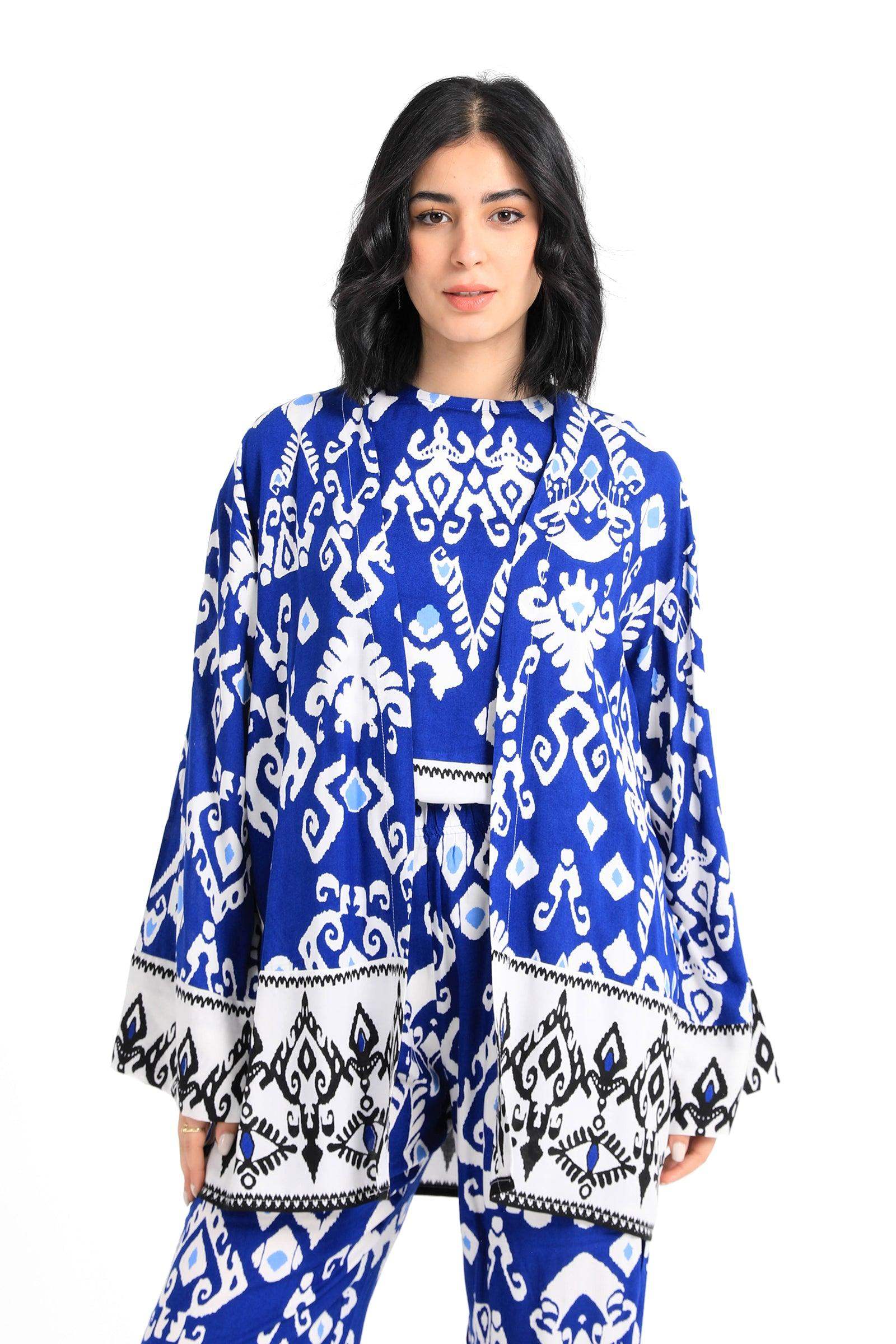 Tribe Pattern Lightweight Kimono - Carina - كارينا