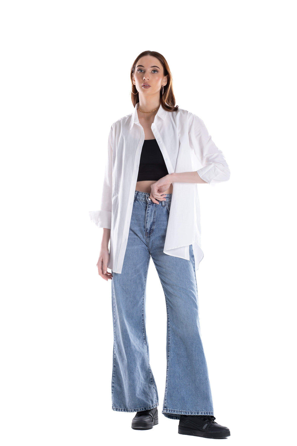 Viscose Long Sleeves Shirt - Carina - كارينا