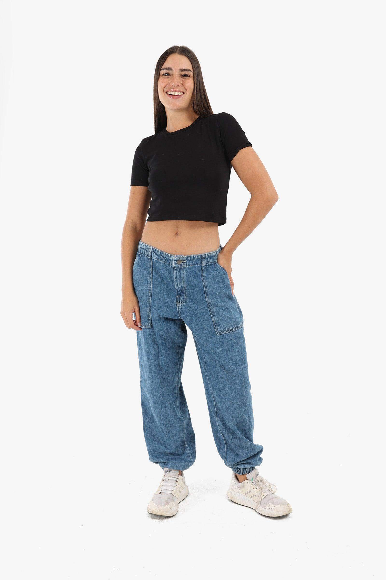 Viscose Plain Crop Top - Carina - كارينا