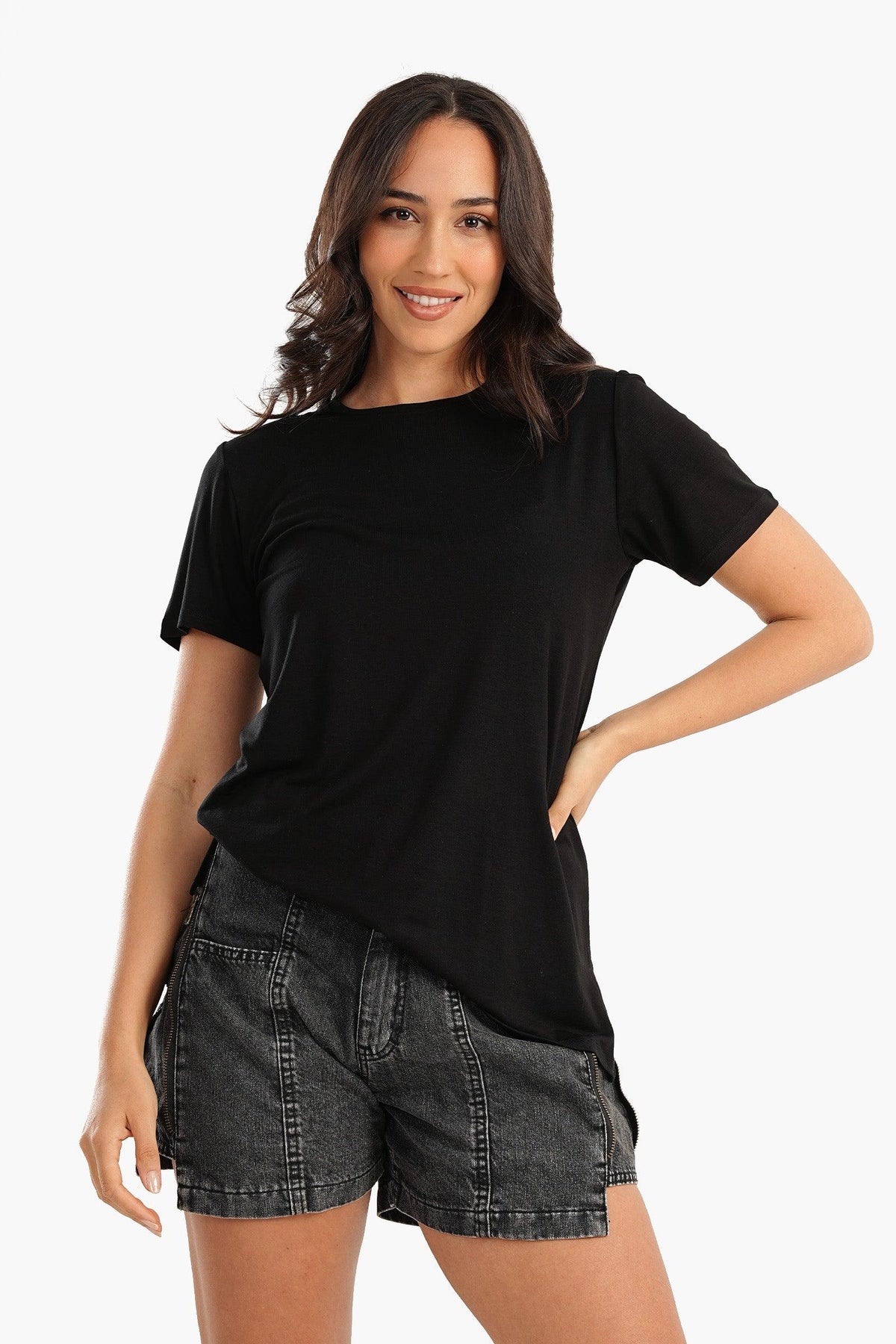 Viscose Plain Lounge T-Shirt - Carina - كارينا