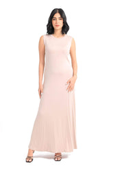 Viscose Plain Maxi Dress - Carina - كارينا