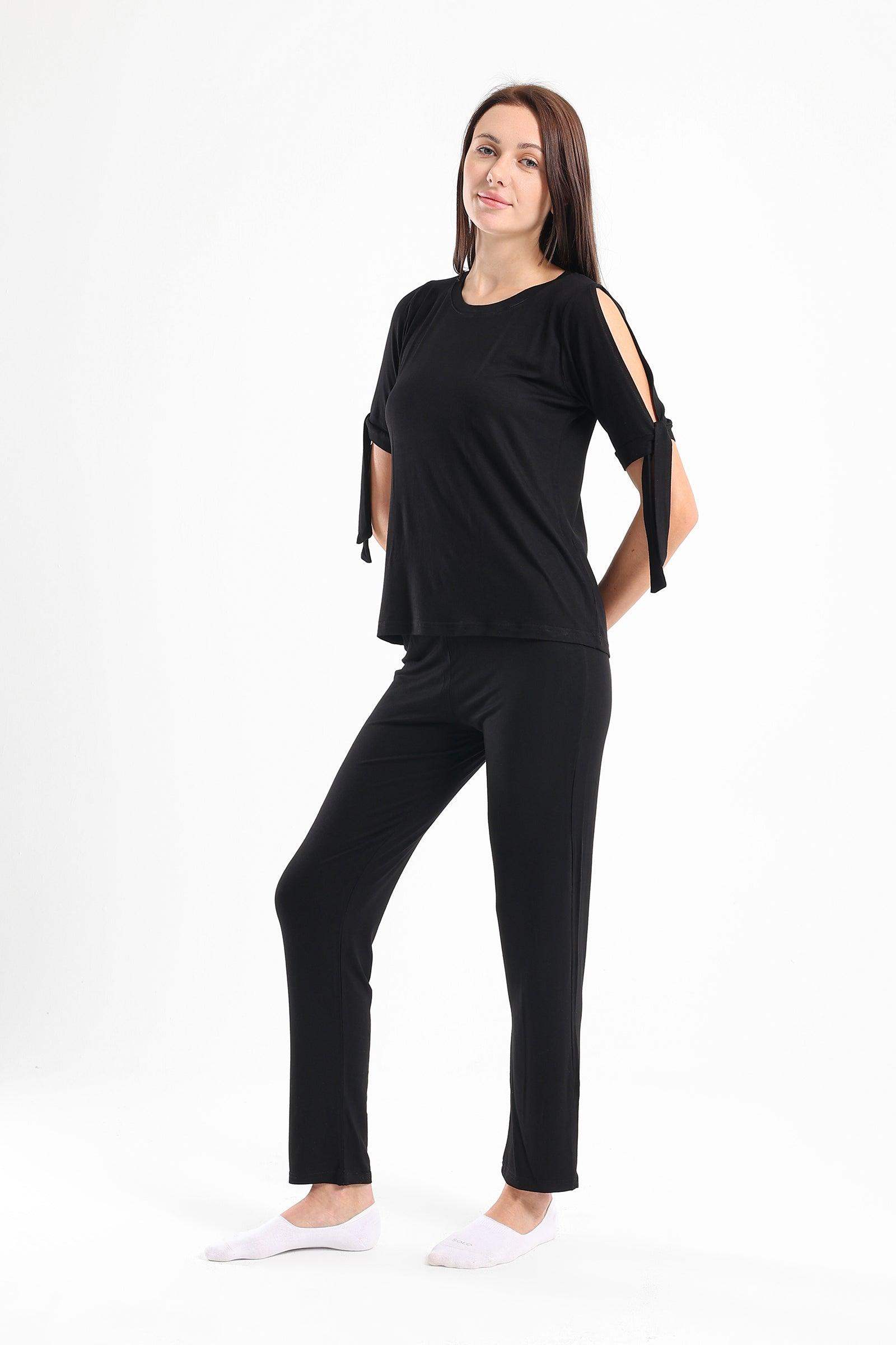 Viscose Plain Pyjama Set - Carina - كارينا