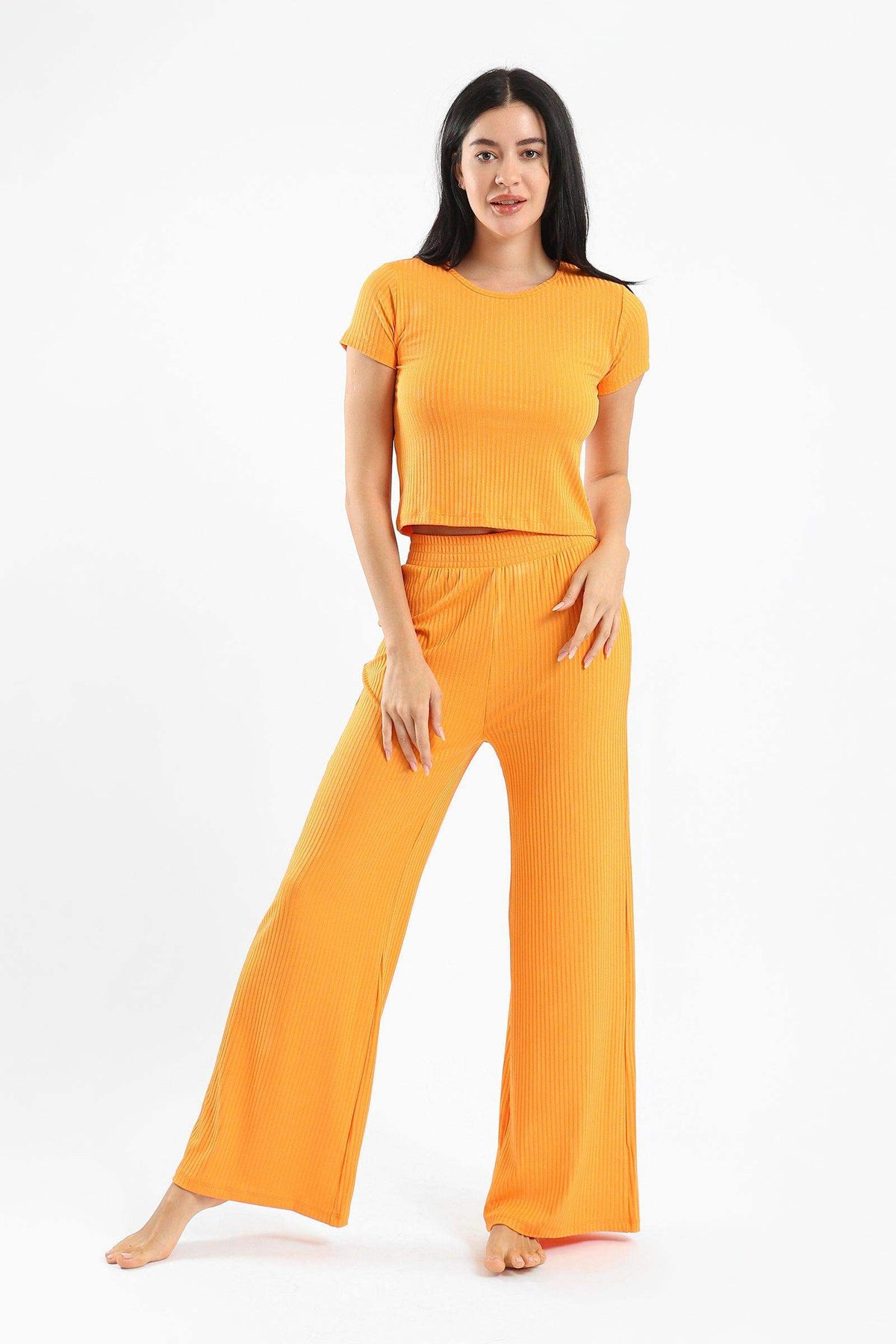 Viscose Ribbed Pyjama Set - Carina - كارينا