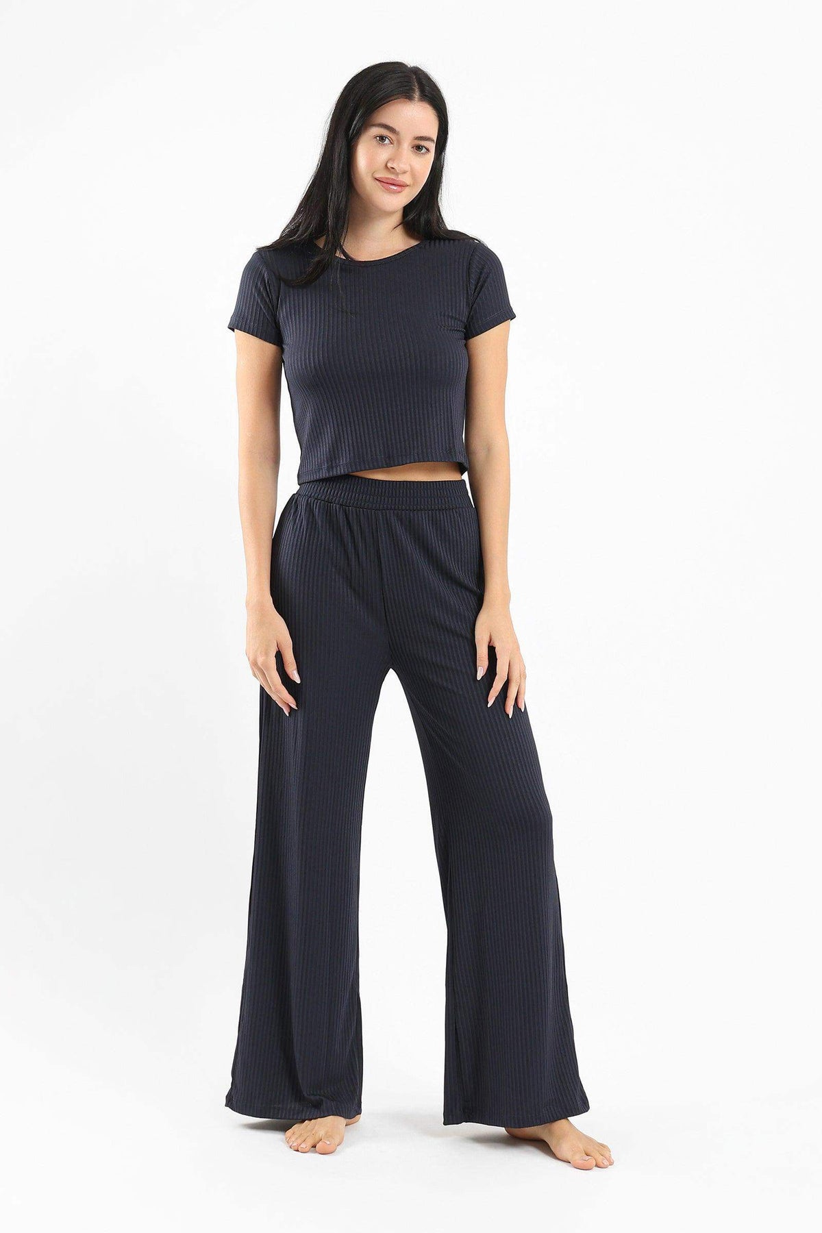 Viscose Ribbed Pyjama Set - Carina - كارينا