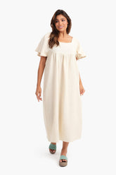 Viscose Square Neck Nightgown - Carina - كارينا