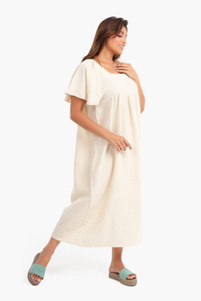 Viscose Square Neck Nightgown - Carina - كارينا