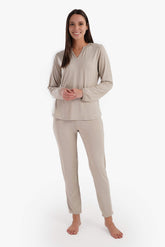 Viscose V-Neck Pyjama Set - Carina - كارينا