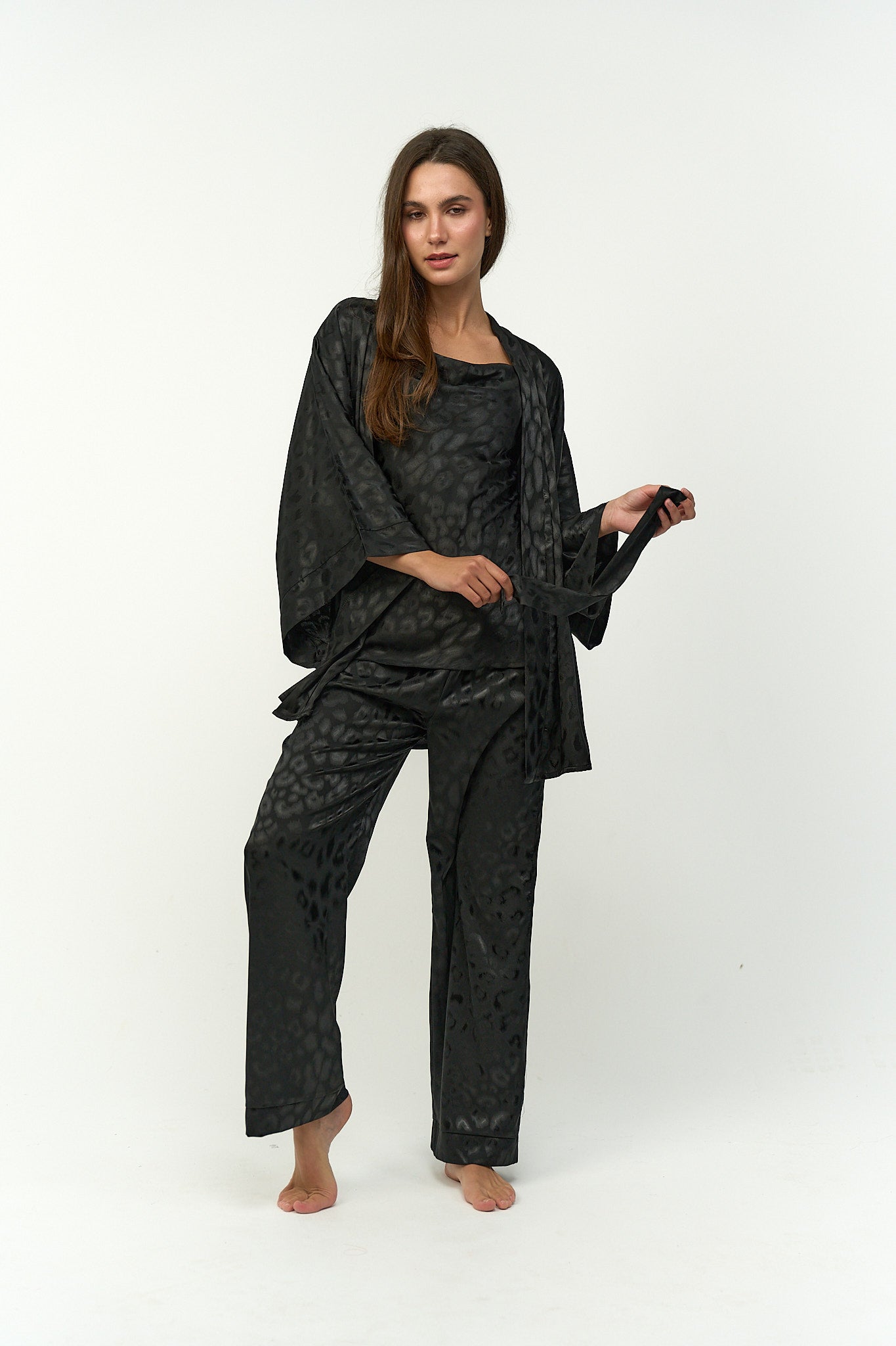 Jacquard 3 Pieces Pyjama Set