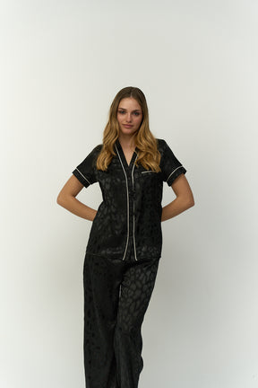 Jacquard V-Neck Pyjama Set