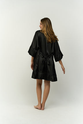 Playful Sleeves Satin Robe