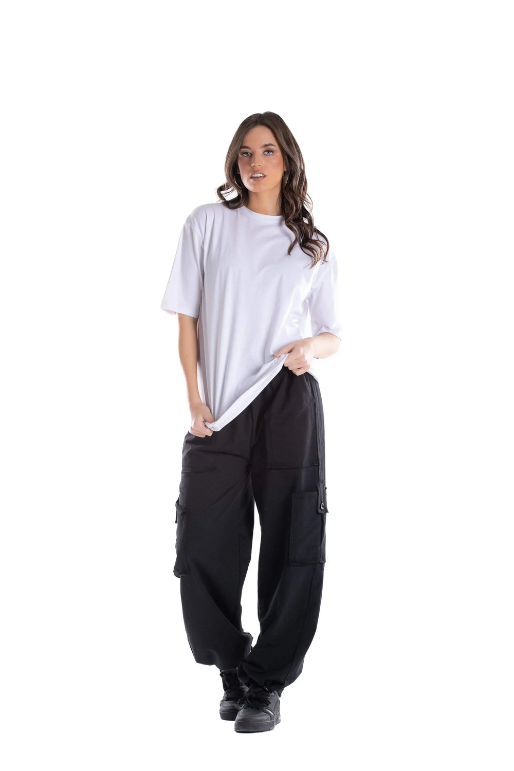 White Cotton Lounge T-Shirt - Carina - كارينا