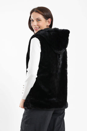 Zipper Closure Black Vest - Carina - كارينا