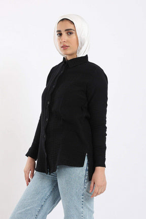 Button Closure Lounge Shirt - Carina - كارينا