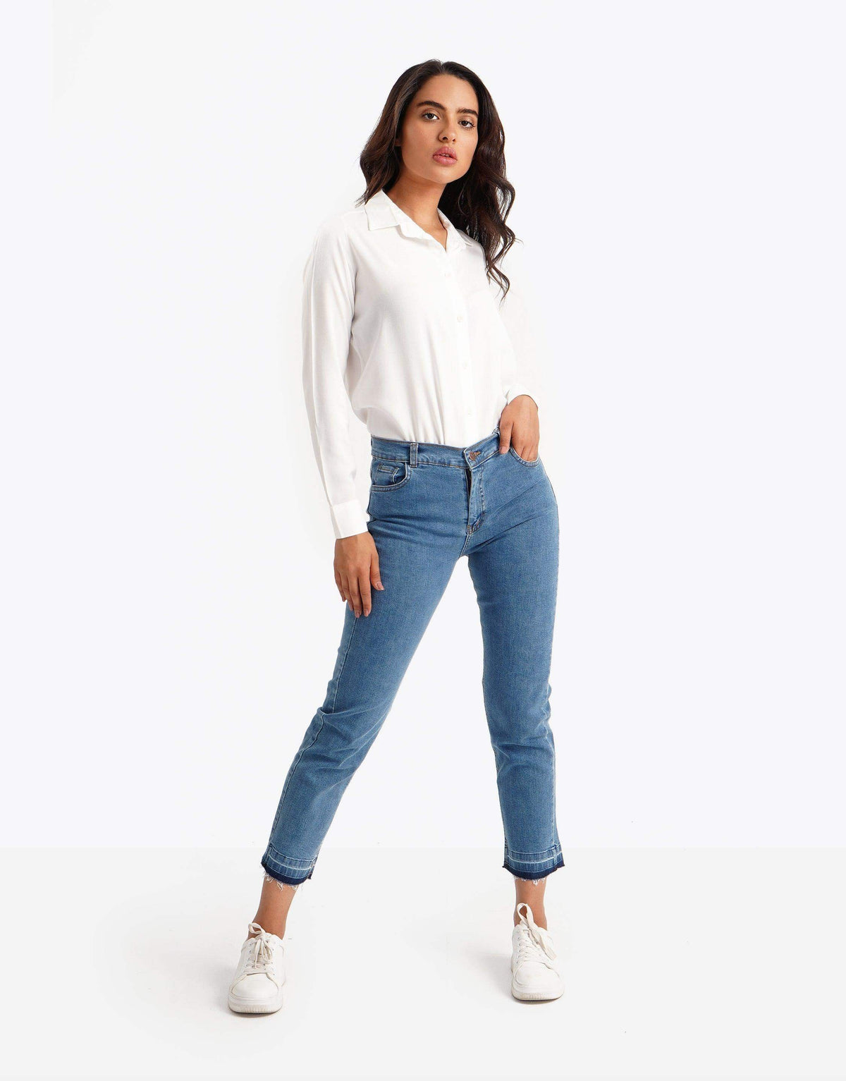 Casual regular waist Jeans pants - Carina - كارينا