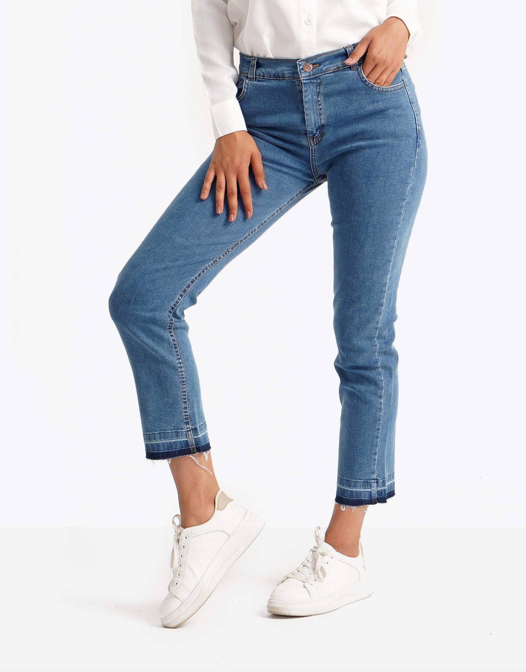 Casual regular waist Jeans pants - Carina - كارينا