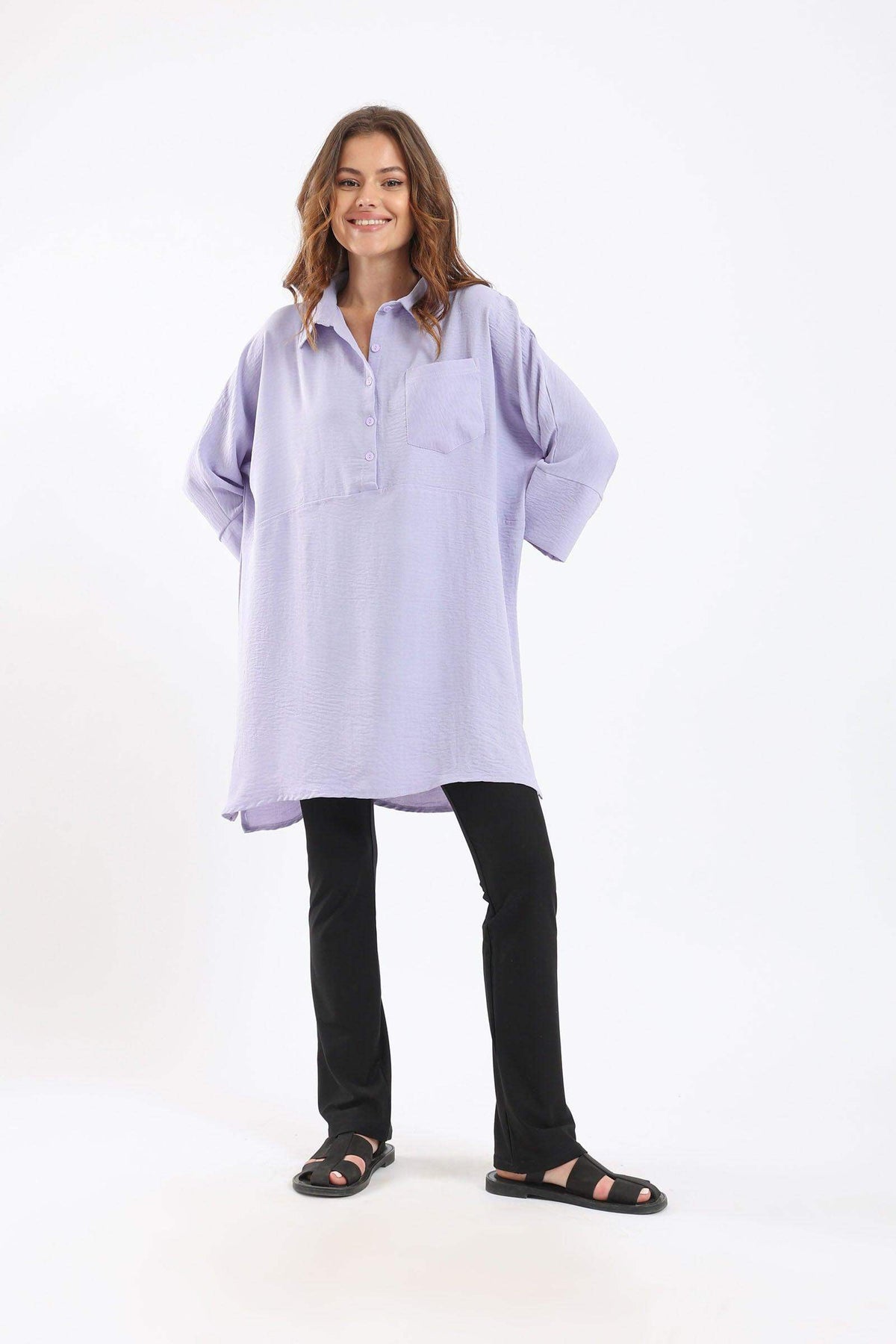 Classic Collar Long Shirt - Carina - كارينا
