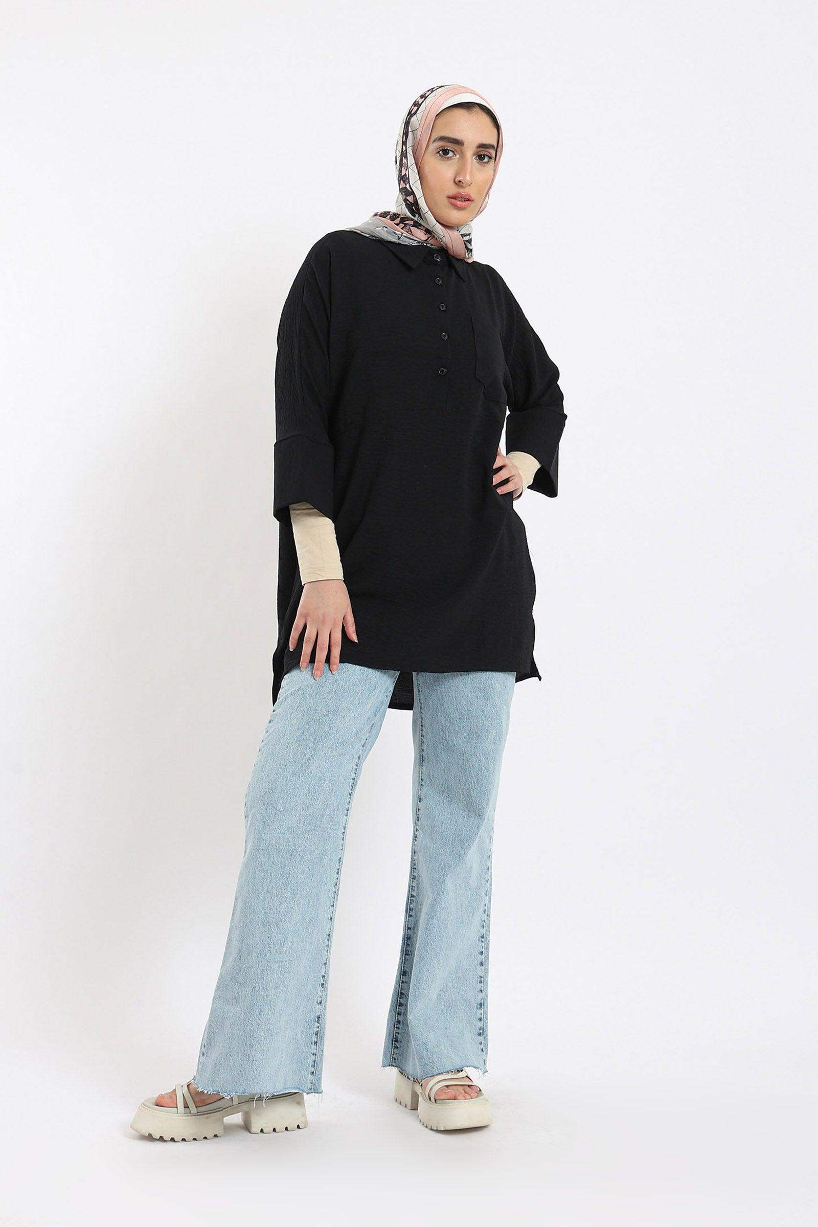 Classic Collar Long Shirt - Carina - كارينا