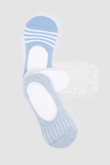 Cotton Invisible Socks - 3 Pairs - Carina - كارينا